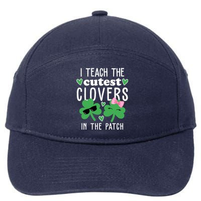 I Teach The Cutest Clovers In The Patch St Patrick's Day Teacher 7-Panel Snapback Hat