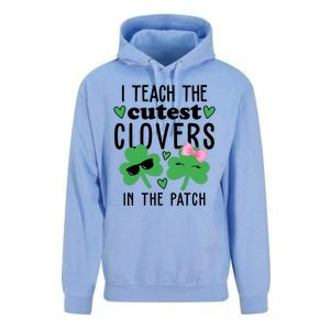 I Teach The Cutest Clovers In The Patch St Patrick's Day Teacher Unisex Surf Hoodie