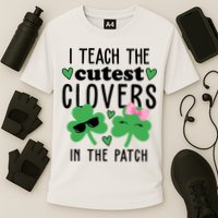 I Teach The Cutest Clovers In The Patch St Patrick's Day Teacher Performance Shirt