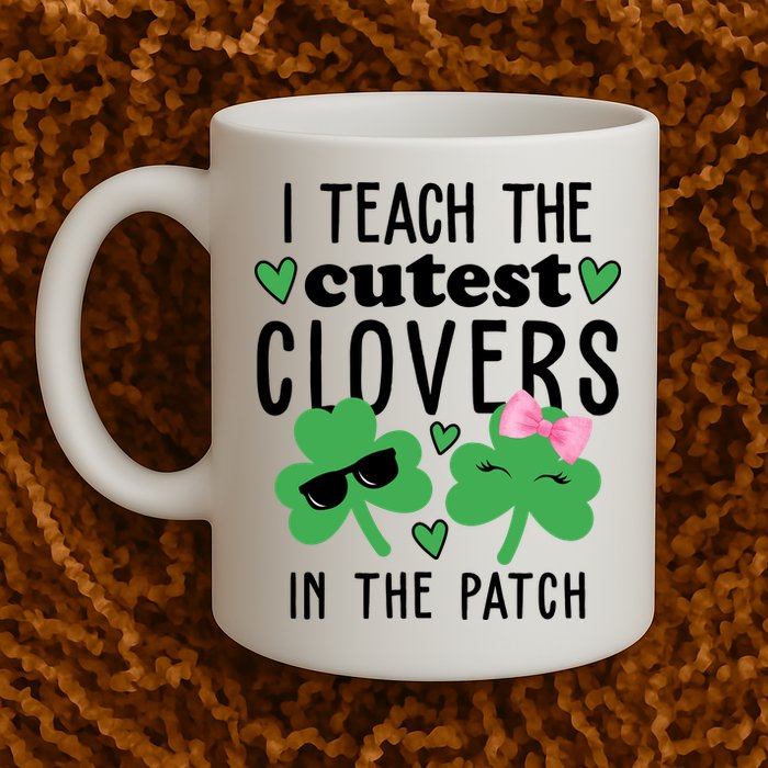 I Teach The Cutest Clovers In The Patch St Patrick's Day Teacher Mug