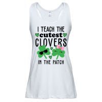 I Teach The Cutest Clovers In The Patch St Patrick's Day Teacher Ladies Essential Flowy Tank