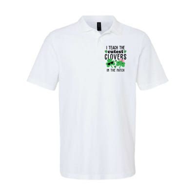 I Teach The Cutest Clovers In The Patch St Patrick's Day Teacher Polo