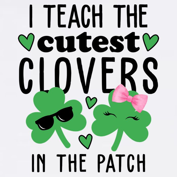 I Teach The Cutest Clovers In The Patch St Patrick's Day Teacher Women's V-Neck T-Shirt