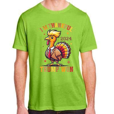 IM Thankful Trump Won 2024 Took American Back Thanksgiving Adult ChromaSoft Performance T-Shirt