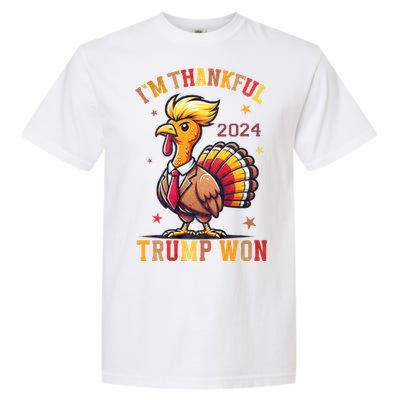 IM Thankful Trump Won 2024 Took American Back Thanksgiving Garment-Dyed Heavyweight T-Shirt