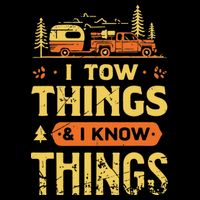 I Tow Things And I Know Things Drawstring Bag