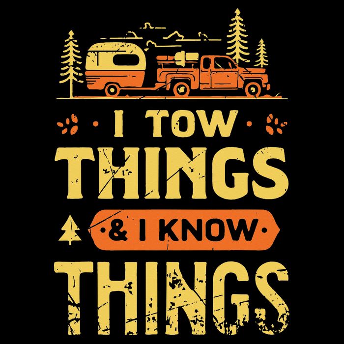 I Tow Things And I Know Things Drawstring Bag