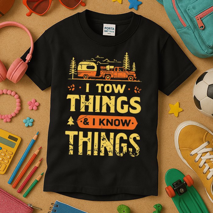 I Tow Things And I Know Things Kids T-Shirt