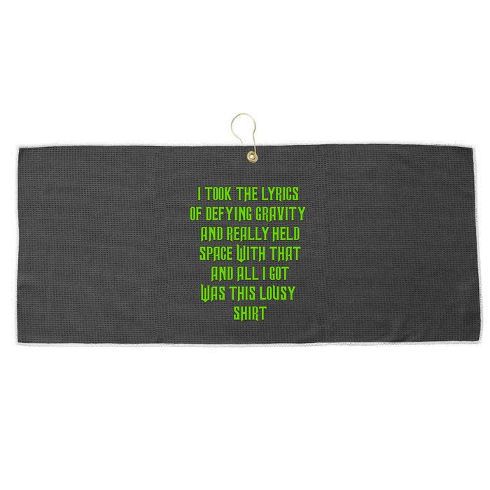 I Took The Lyrics Of Defying Gravity And Really Held Space With That Large Microfiber Waffle Golf Towel