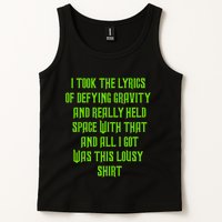 I Took The Lyrics Of Defying Gravity And Really Held Space With That Tank Top