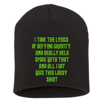 I Took The Lyrics Of Defying Gravity And Really Held Space With That Short Acrylic Beanie