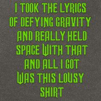 I Took The Lyrics Of Defying Gravity And Really Held Space With That Cotton Canvas Backpack