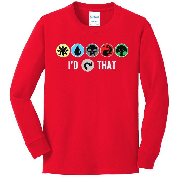 Id Tap That Gathering Magic Guild For Magic Lover Kids Long Sleeve Shirt