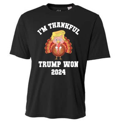 IM Thankful Trump Won 2024 Took American Back Thanksgiving Cooling Performance Crew T-Shirt