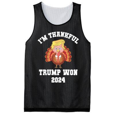 IM Thankful Trump Won 2024 Took American Back Thanksgiving Mesh Reversible Basketball Jersey Tank