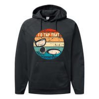 Id Tap That Golf Ball Hole Swing Golfing Course Sports Golf Performance Fleece Hoodie