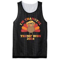 IM Thankful Trump Won 2024 Took American Back Thanksgiving Mesh Reversible Basketball Jersey Tank