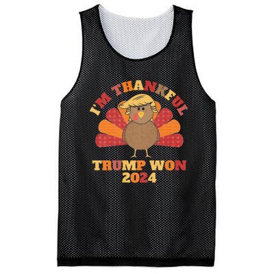 IM Thankful Trump Won 2024 Took American Back Thanksgiving Mesh Reversible Basketball Jersey Tank