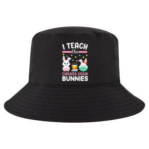 I Teach The Cutest Little Bunnies Teacher Easter Bunny Cool Comfort Performance Bucket Hat