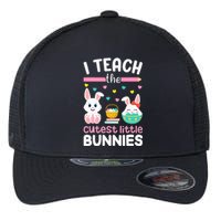 I Teach The Cutest Little Bunnies Teacher Easter Bunny Flexfit Unipanel Trucker Cap