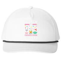 I Teach The Cutest Little Bunnies Teacher Easter Bunny Snapback Five-Panel Rope Hat