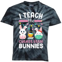 I Teach The Cutest Little Bunnies Teacher Easter Bunny Kids Tie-Dye T-Shirt