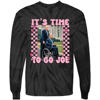 Its Time To Go Joe Funny Trump 2024 Tie-Dye Long Sleeve Shirt