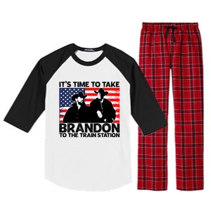 Its Time To Take Brandon To The Train Station Raglan Sleeve Pajama Set