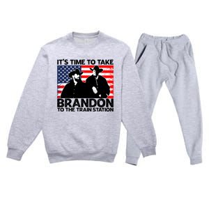 Its Time To Take Brandon To The Train Station Premium Crewneck Sweatsuit Set