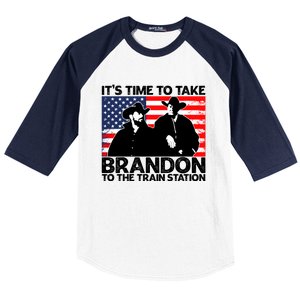 Its Time To Take Brandon To The Train Station Baseball Sleeve Shirt