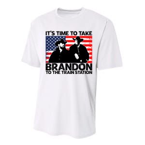 Its Time To Take Brandon To The Train Station Performance Sprint T-Shirt