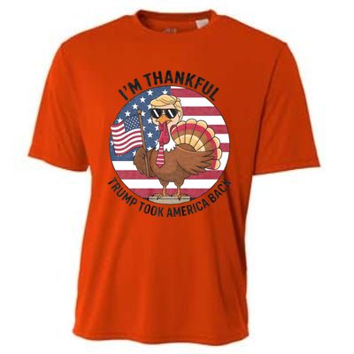 IM Thankful Trump Won 2024 Took American Back Thanksgiving Cooling Performance Crew T-Shirt