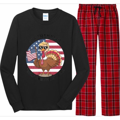 IM Thankful Trump Won 2024 Took American Back Thanksgiving Long Sleeve Pajama Set