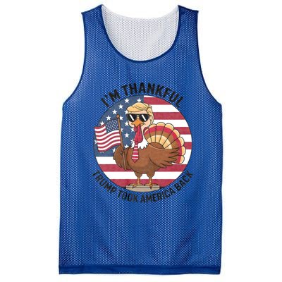 IM Thankful Trump Won 2024 Took American Back Thanksgiving Mesh Reversible Basketball Jersey Tank