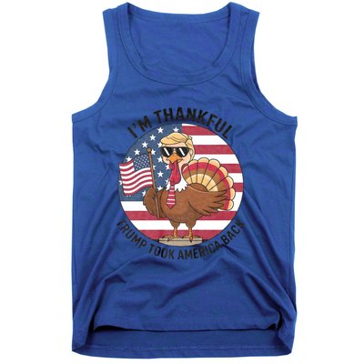 IM Thankful Trump Won 2024 Took American Back Thanksgiving Tank Top