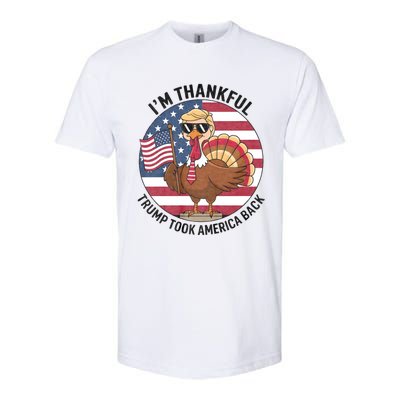 IM Thankful Trump Won 2024 Took American Back Thanksgiving Softstyle CVC T-Shirt