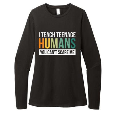 I Teach Teenage Humans You CanT Scare Me Womens CVC Long Sleeve Shirt