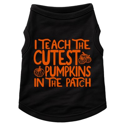 I Teach The Cutest Pumpkins In The Patch Halloween Teacher Doggie Tank