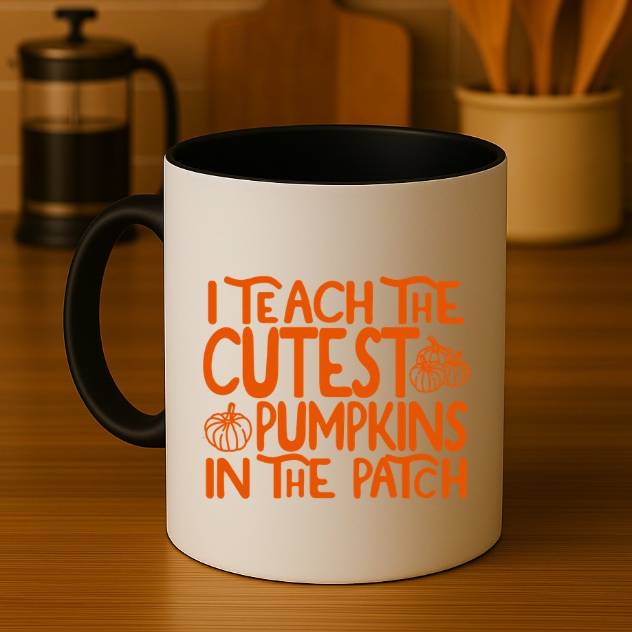I Teach The Cutest Pumpkins In The Patch Halloween Teacher Mug