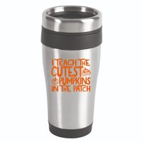 I Teach The Cutest Pumpkins In The Patch Halloween Teacher 16oz Travel Tumbler