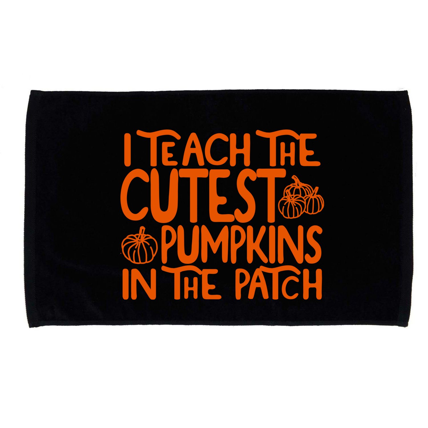 I Teach The Cutest Pumpkins In The Patch Halloween Teacher Microfiber Hand Towel