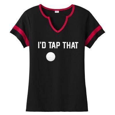 ID Tap That Funny Golf Ladies Halftime Notch Neck Tee