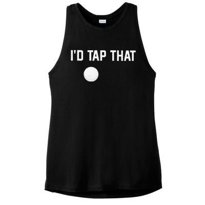 ID Tap That Funny Golf Ladies PosiCharge Tri-Blend Wicking Tank