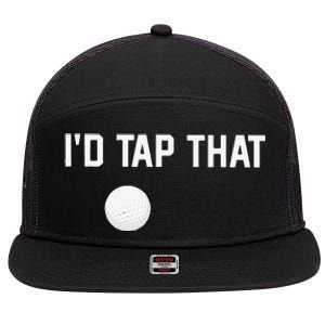 ID Tap That Funny Golf 7 Panel Mesh Trucker Snapback Hat