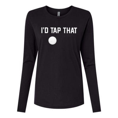 ID Tap That Funny Golf Womens Cotton Relaxed Long Sleeve T-Shirt