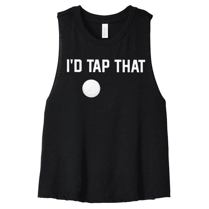 ID Tap That Funny Golf Women's Racerback Cropped Tank