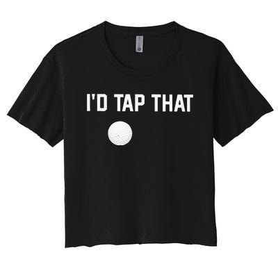 ID Tap That Funny Golf Women's Crop Top Tee