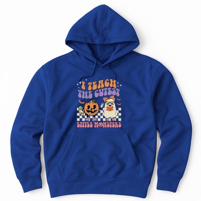 I Teach The Cutest Little Monster Retro Teacher Halloween Cute Gift Hoodie