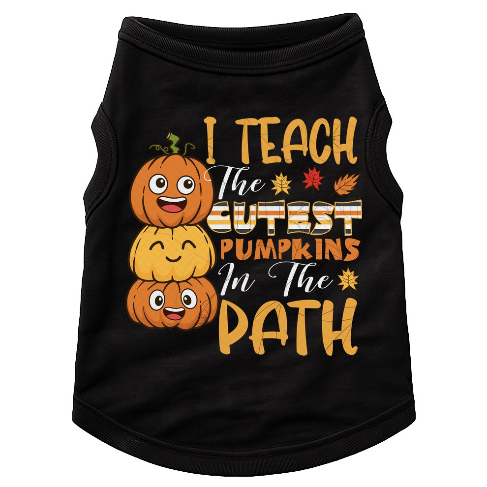 I Teach The Cutest Pumpkins In The Patch Rainbow Girls Boys Doggie Tank