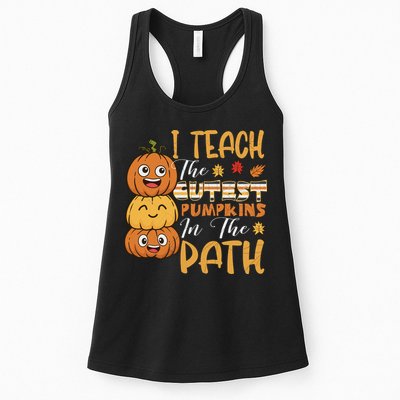 I Teach The Cutest Pumpkins In The Patch Rainbow Girls Boys Womens Tank Top